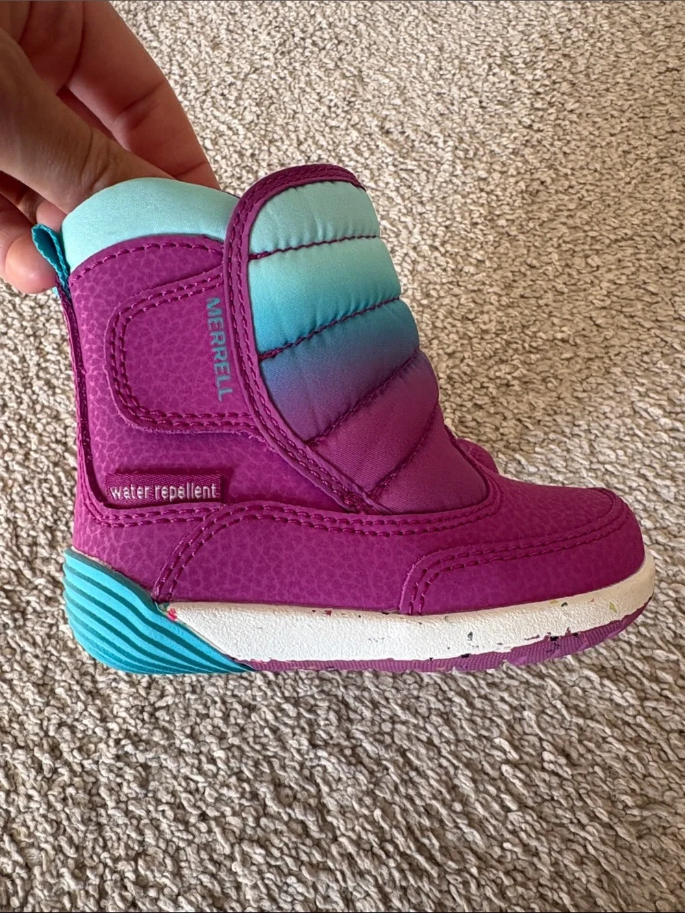 Merrell Kids Magenta & Teal Waterproof Winter Boots